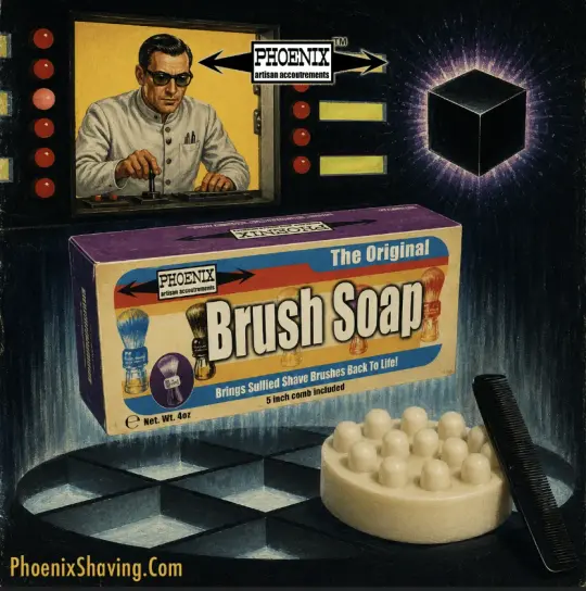Shaving Brush Cleaning Soap | Contains Sodium Borate & White Vinegar | 4 oz
