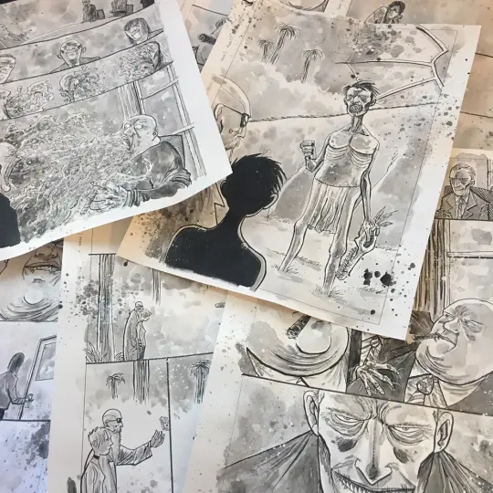 WORMWOOD GOES TO WASHINGTON #1 ORIGINAL ART PAGES