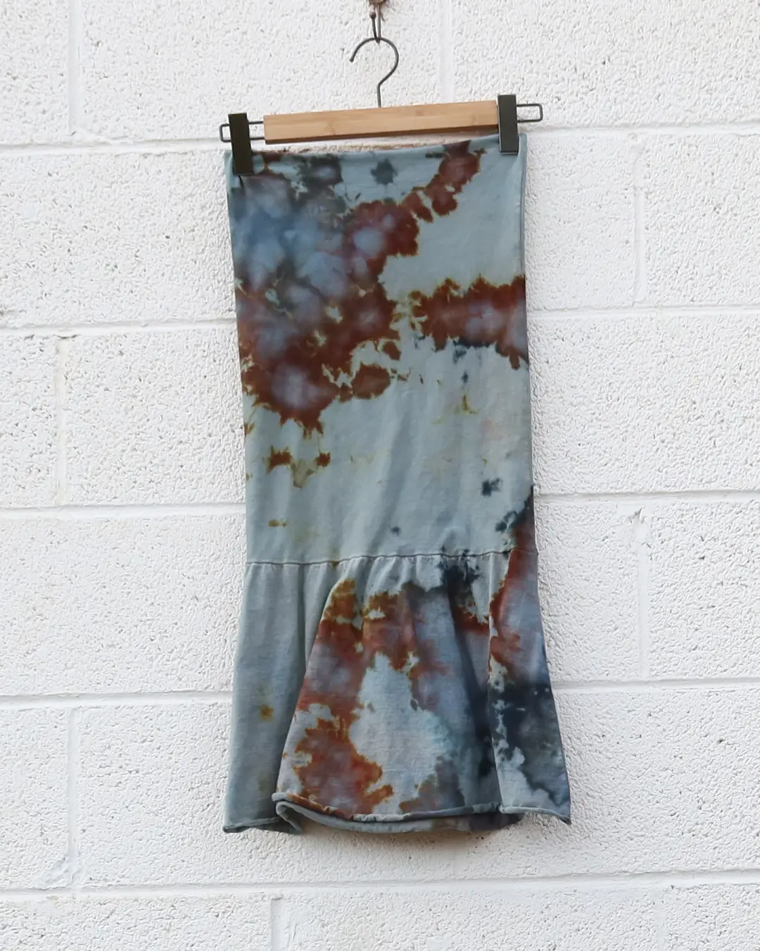 OOAK - Love Me 2 Times Mini Skirt / S / Organic Cotton / Ice Dye (307)