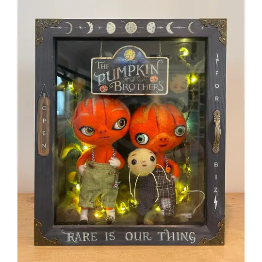 The Pumpkin Brothers Moon Seed Farmers (Shadowbox)