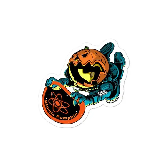 Atomic Pumpkin Vinyl Bubble-Free Stickers | Available in 3 Sizes