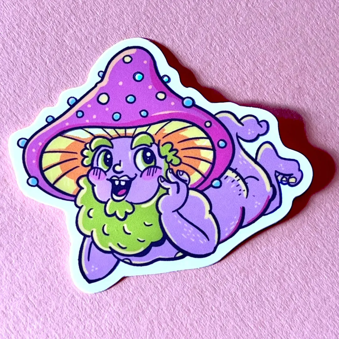 Purple Gnome Sticker