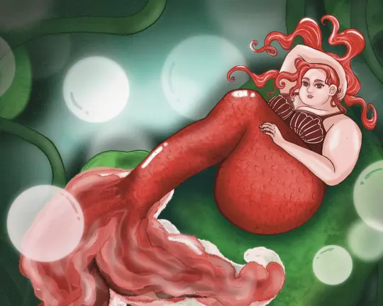 Rouge Mermaid Art Print