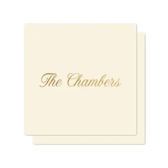 Custom Ivory Square & Gold Foil Square Gift Tag