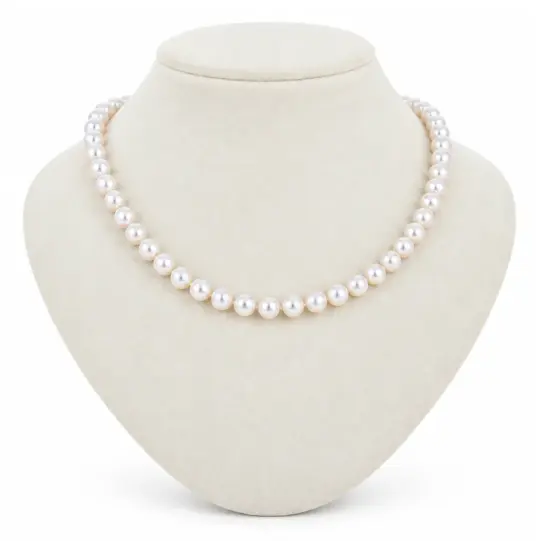 Akoya Pearl Necklace, 7.5–8.0 mm, with PSL & NGG Certificates
