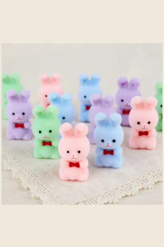 Mini Flocked Bunny