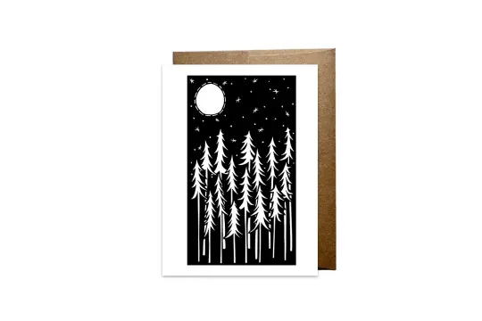 "Winter Forest" card