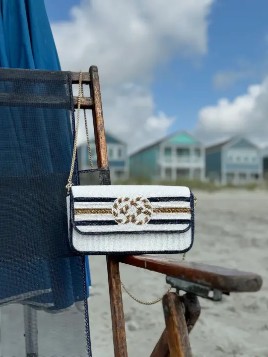 Nautical Knot Beaded Bag