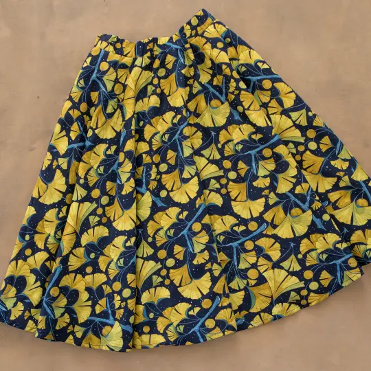 [MIDI SKIRT] Midnight Ginkgo