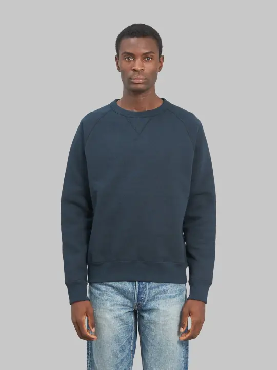 Wonder Looper Pullover Crewneck 876gsm Double Heavyweight French Terry Navy