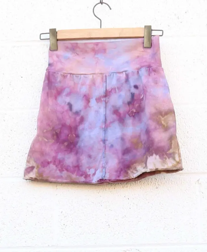 OOAK - Warrior Simplicity Mini Skirt / S / Organic Cotton / Ice Dye (87)