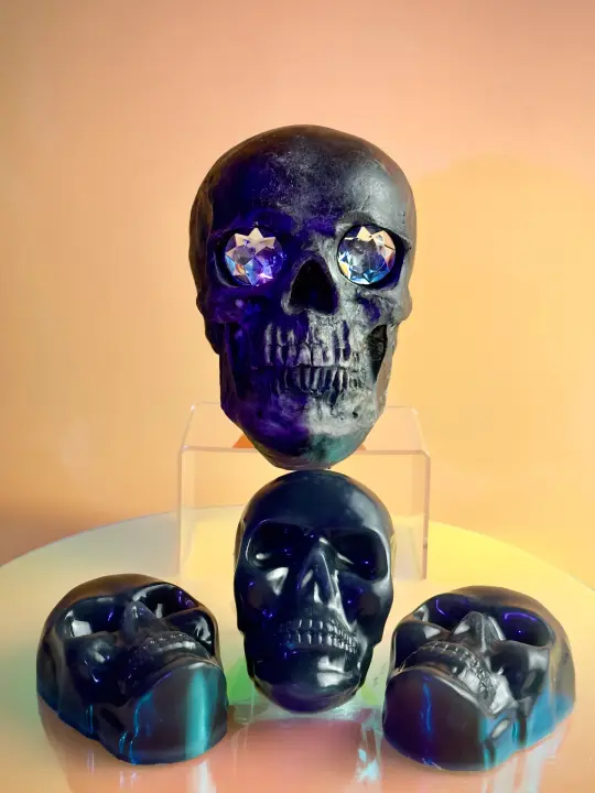 TRICK OR TREAT | XXL Skull Shaped Scented Activated Charcoal Bar Soap