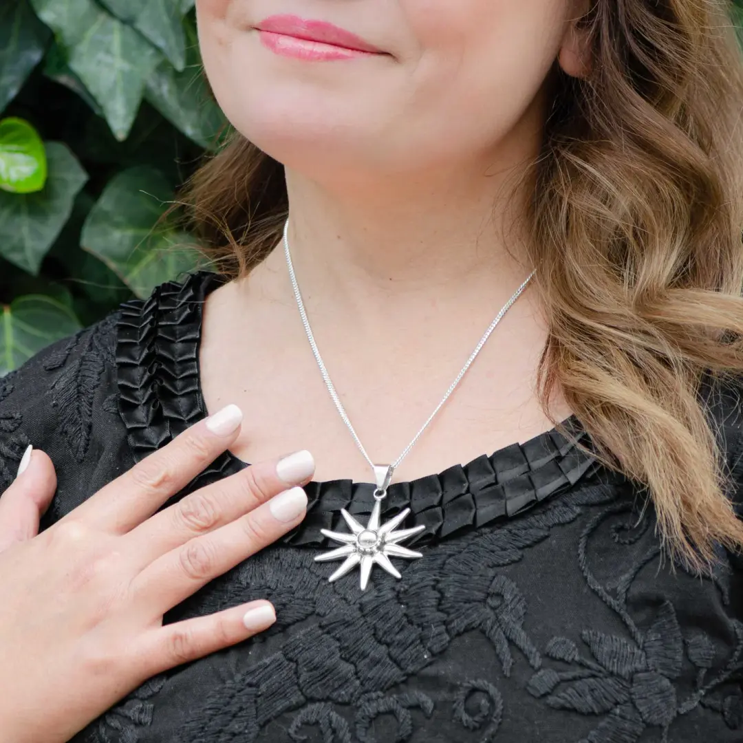 Sterling Silver Sunburst Pendant