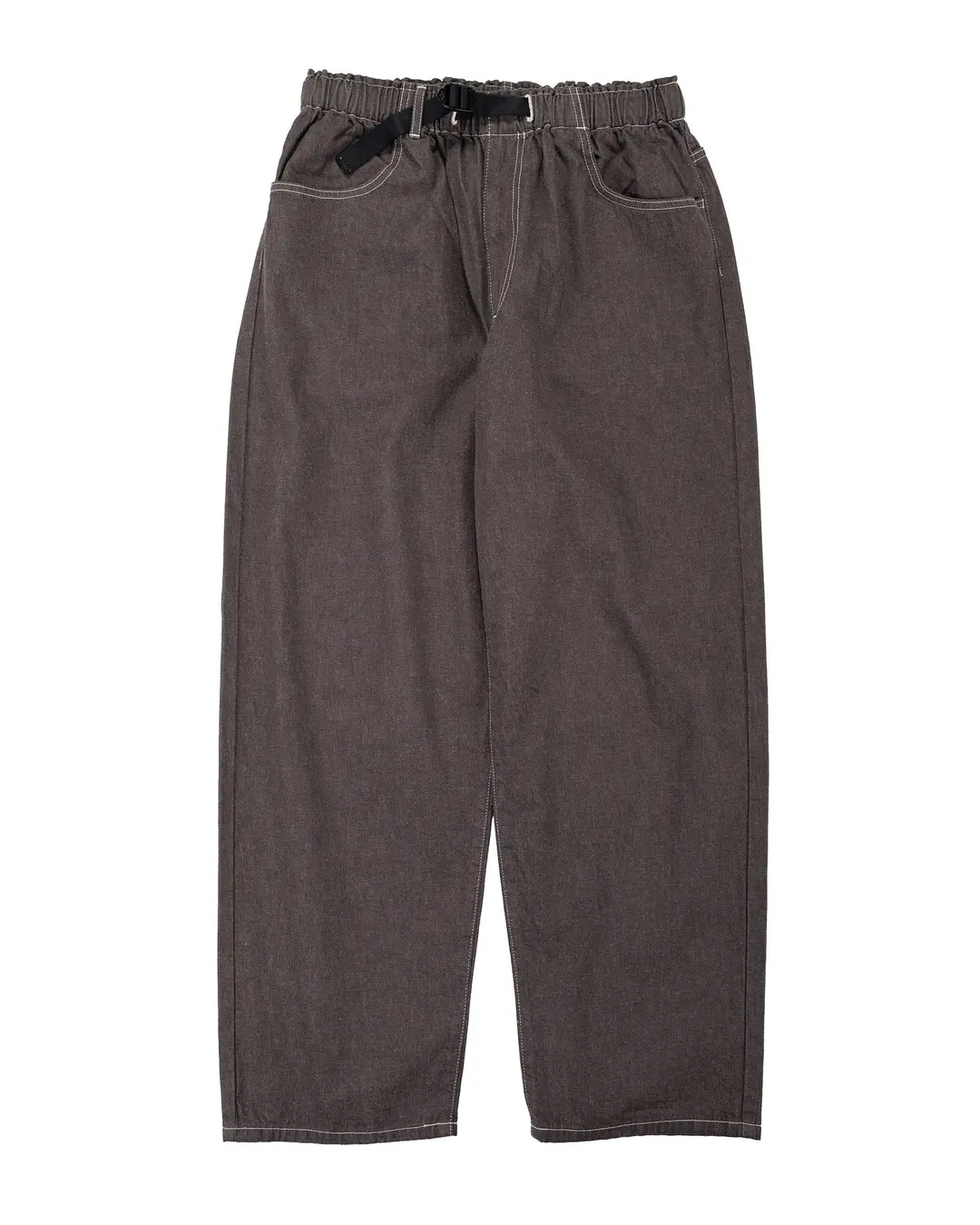 Danton Colour Denim Tuck Belted Pant Charcoal
