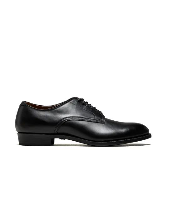 Old Joe "The Officer" Stunning Leather Oxford Shoes Black Brown Horsebutt