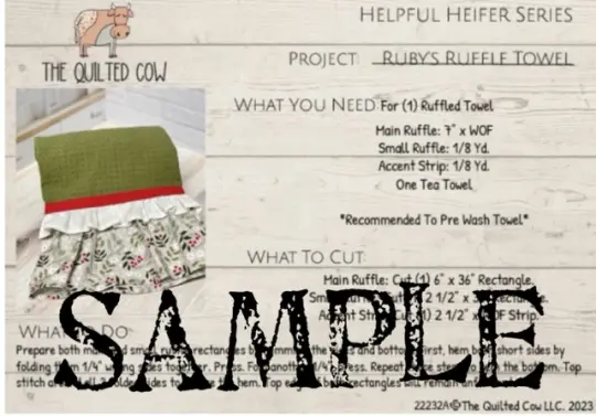 Helpful Heifer Ruby's Ruffle Towel
