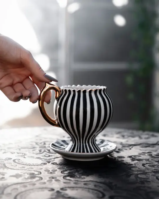 Teacup & Saucer | Grim & Ghostly Tea Set