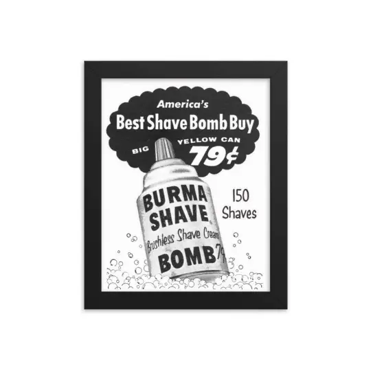 Vintage Shave Cream Framed Print