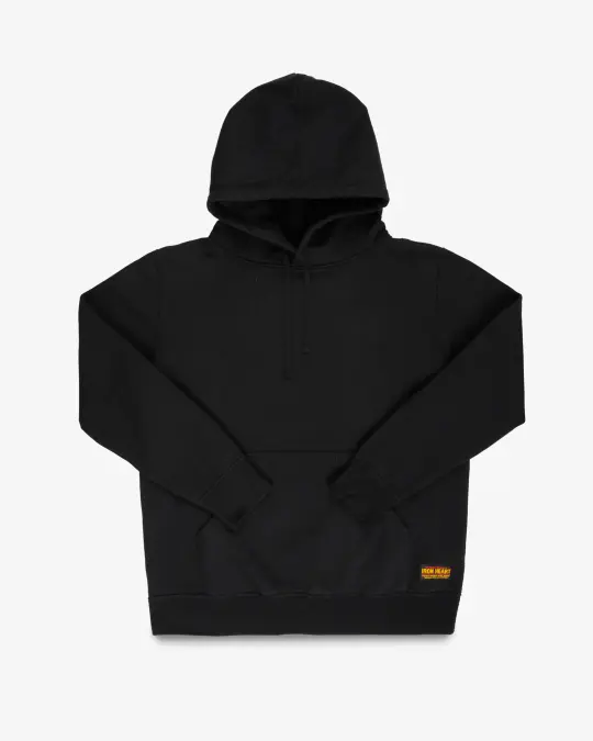 14oz Ultra Heavyweight Loopwheel Cotton Hoodie - Black