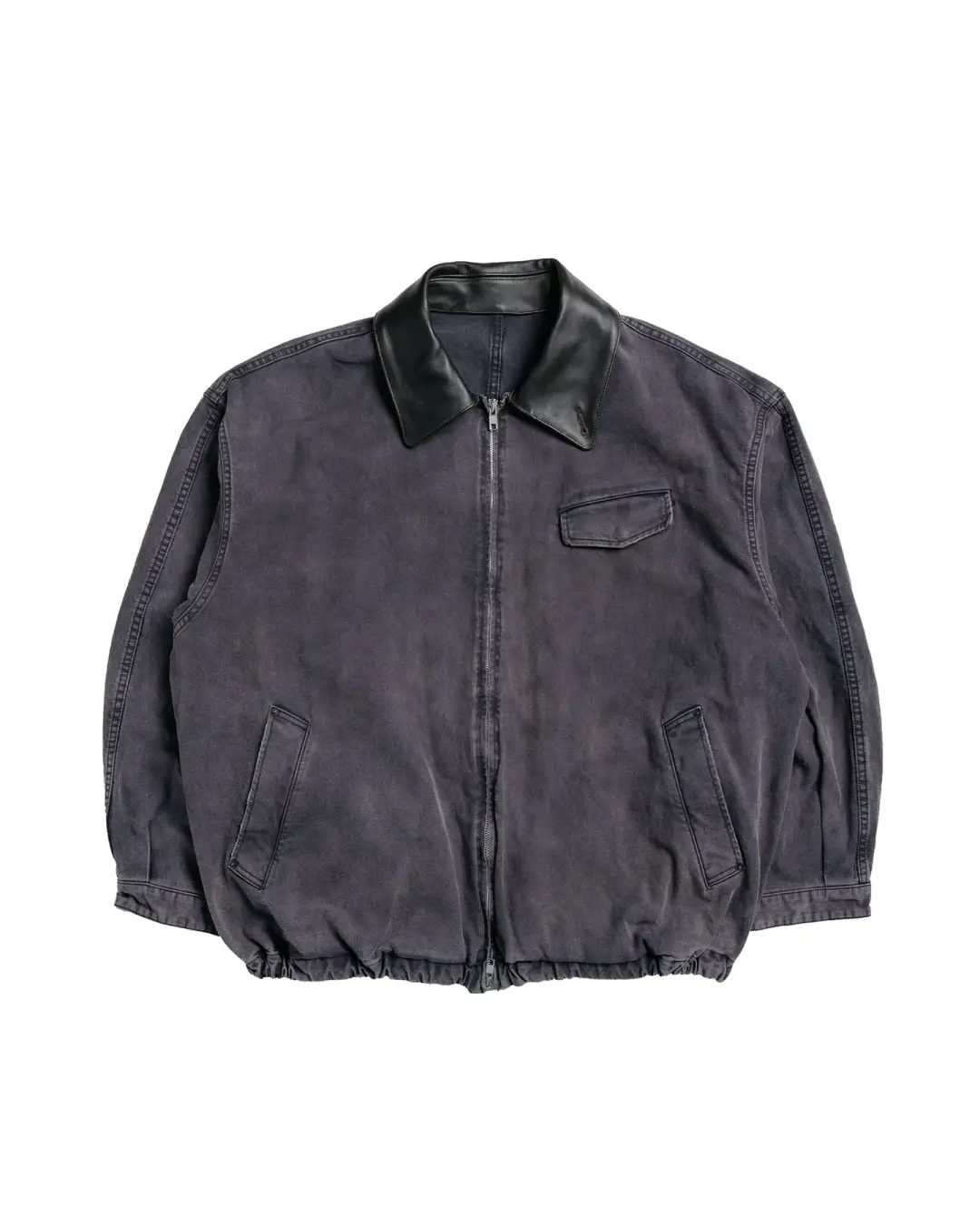 ssstein Sulfur Dyed Whip Cord Vintage Zip Jacket Black
