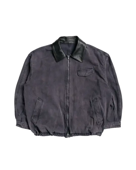 ssstein Sulfur Dyed Whip Cord Vintage Zip Jacket Black
