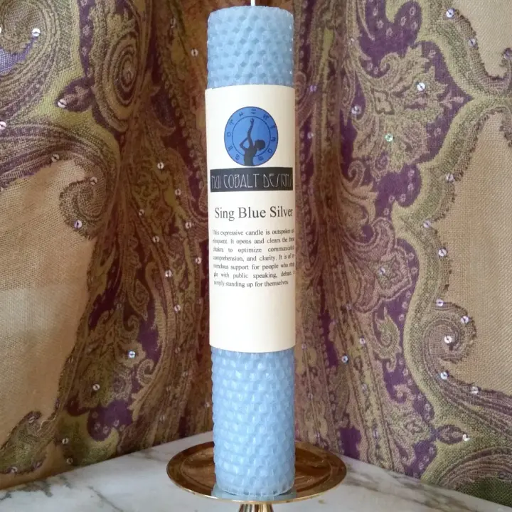 Sing Blue Silver Enchanted Candle