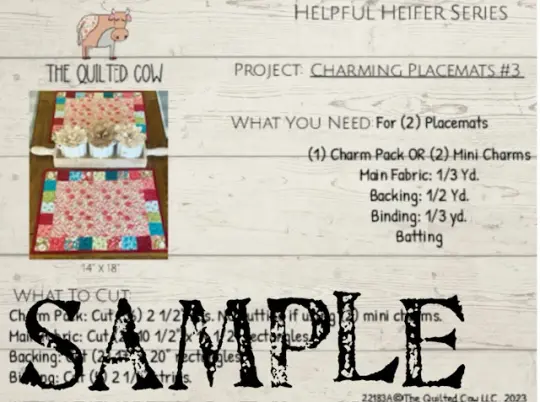 Helpful Heifer Charming Placemats #3
