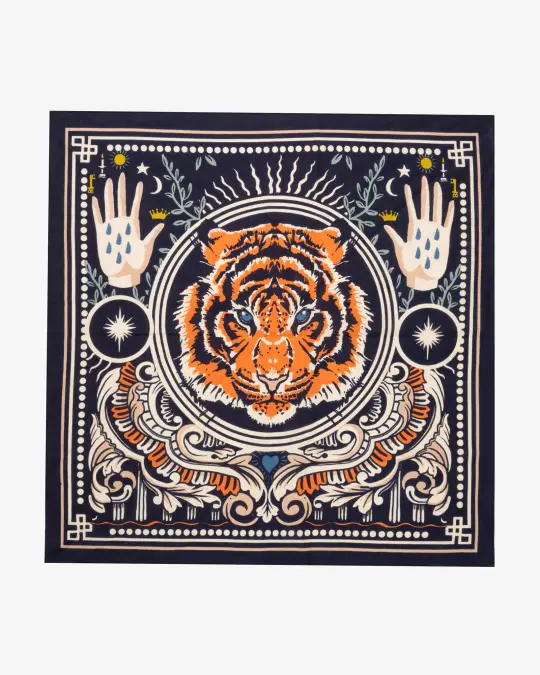 Felix Green Organic Cotton "Untitled" Bandana - Tiger