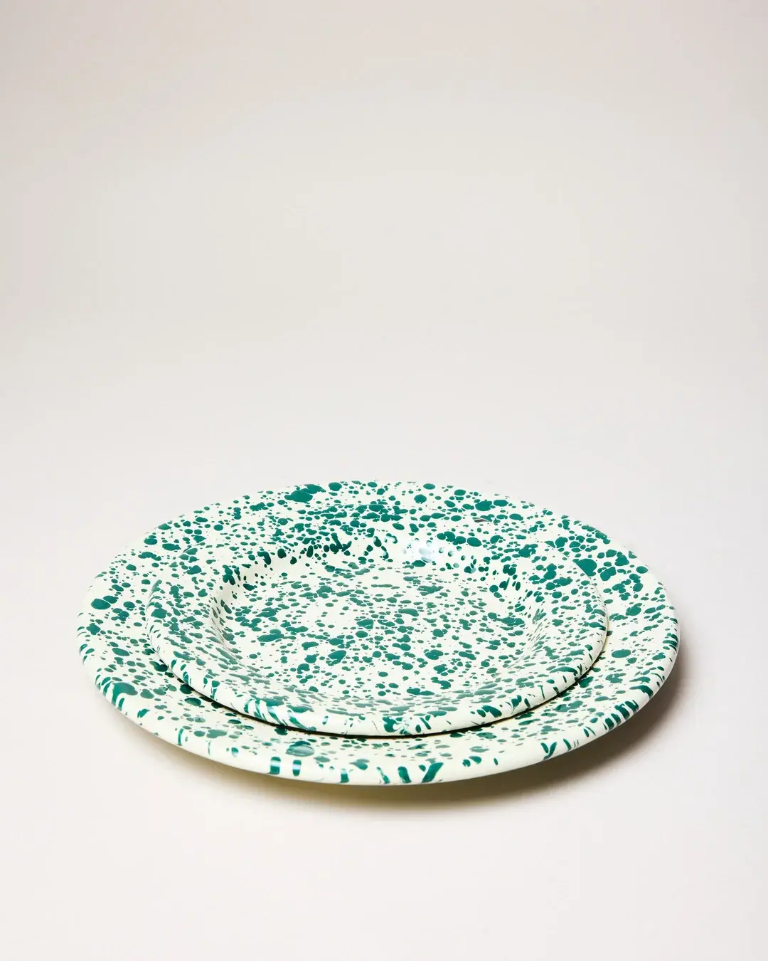 Spatter Enamelware Plate
