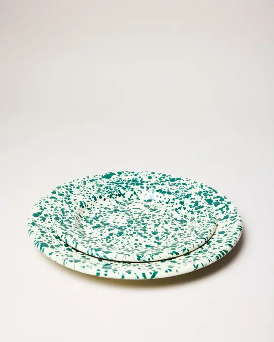 Spatter Enamelware Plate
