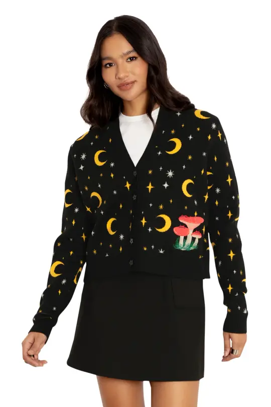 Mushroom Cats Cardigan