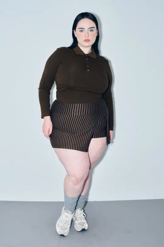 Mini Skort Brown Stripe