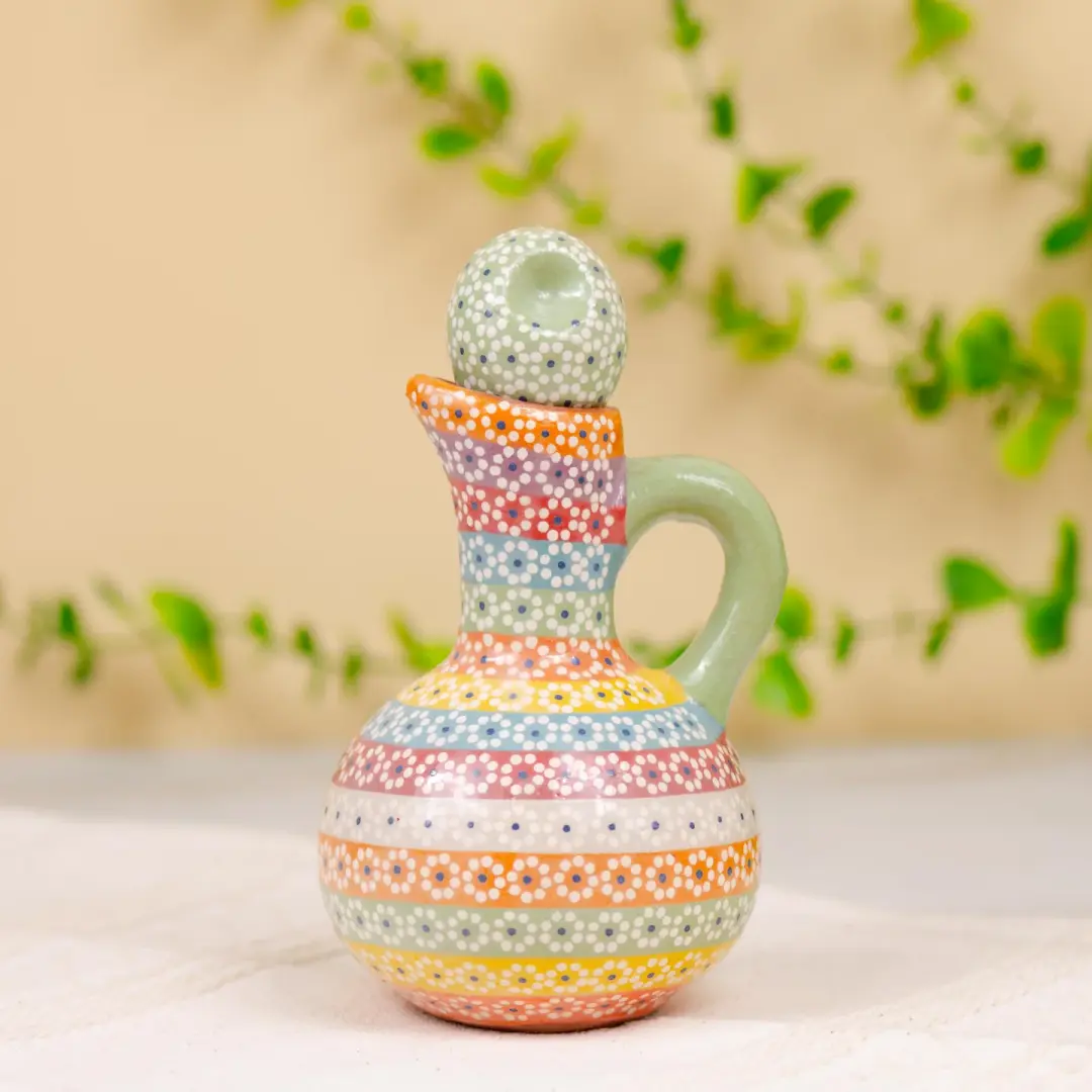 Capula Small Clay Oil Cruet