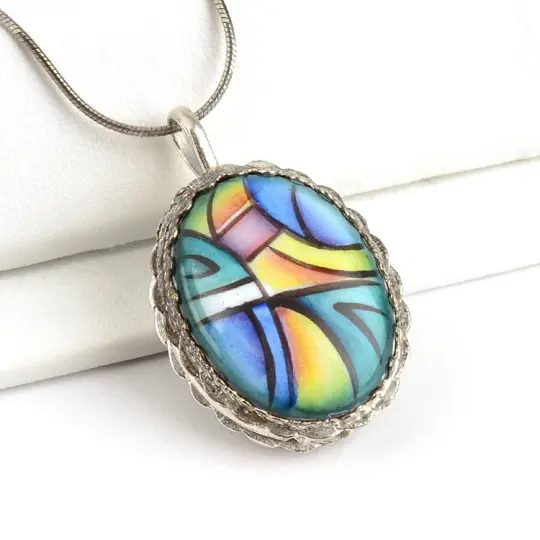 Abstract Art Finift Locket