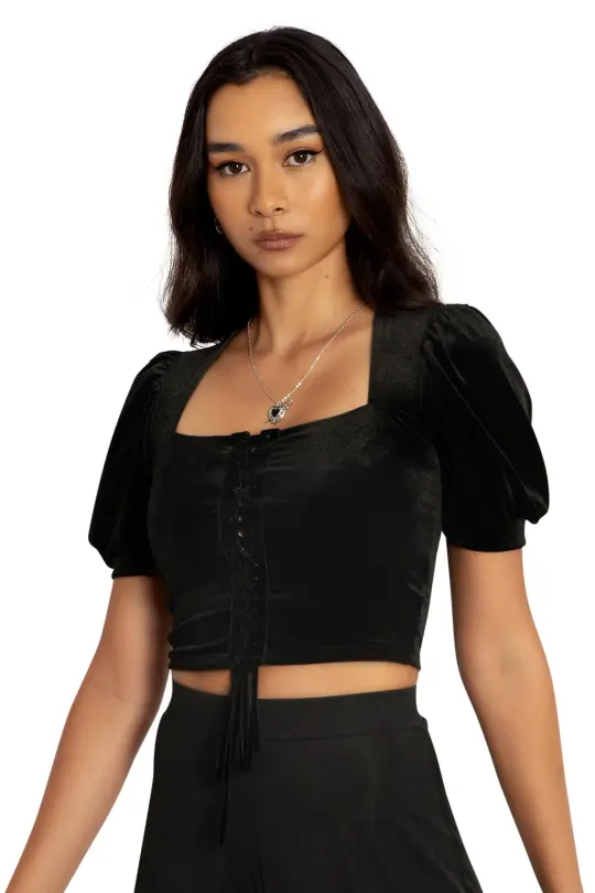 Velvet Black Renaissance Top