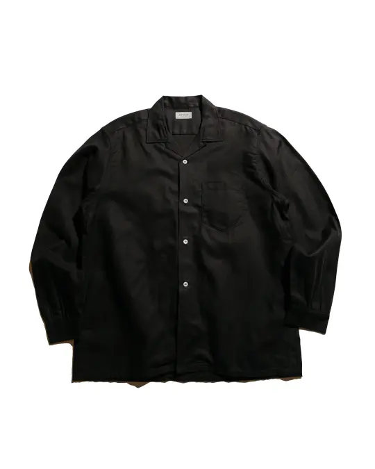 The Real McCoy's MS25010 Joe McCoy Panama Shirt L/S Black
