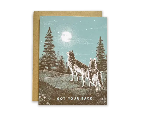 The Wild Wander - Got Your Back Wolf Pack Greeting Card