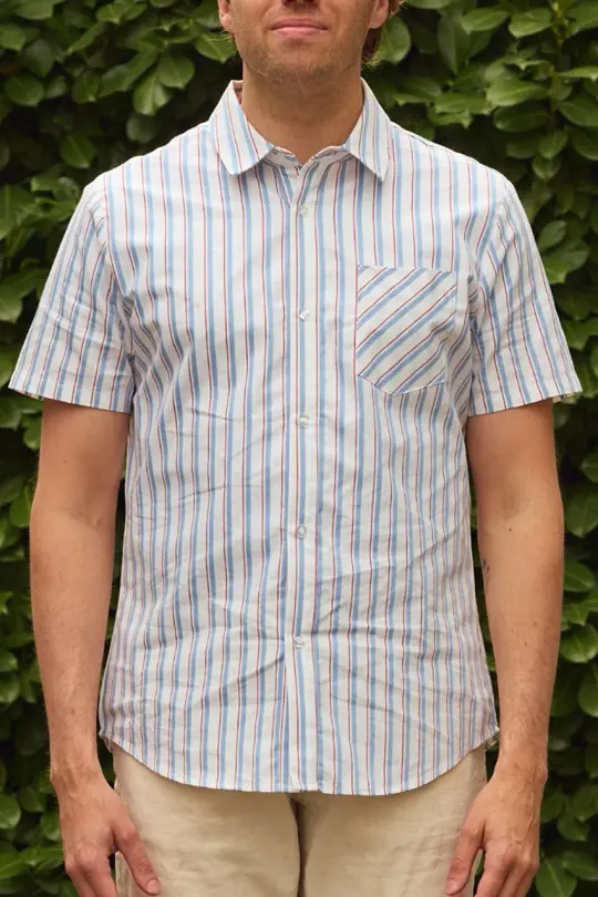 Mens James Shirt in Heritage Stripe