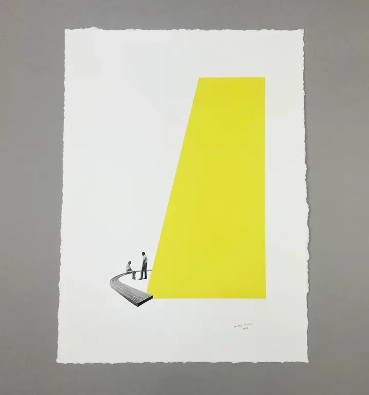 'aroundTHEbend' Original Collage