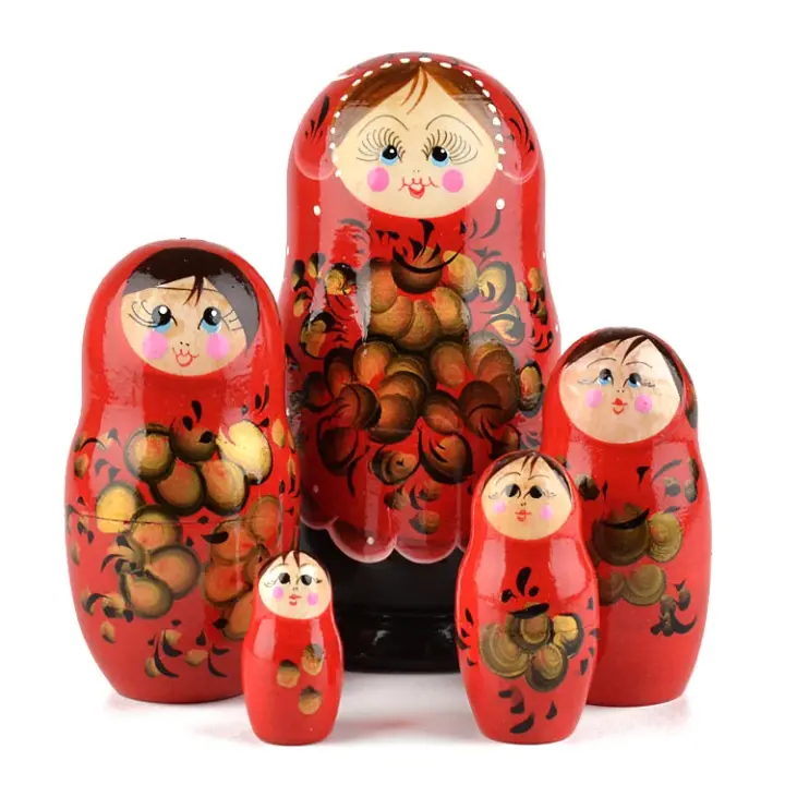 Red, Black, and Gold Matryoshka