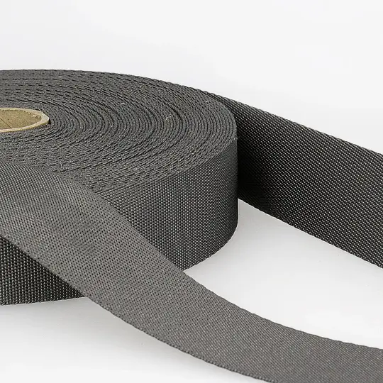 10mm Polyester Webbing in Dark Grey
