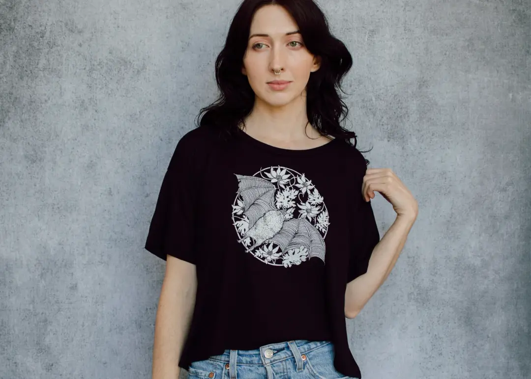 Vampire Bat Crop Tee