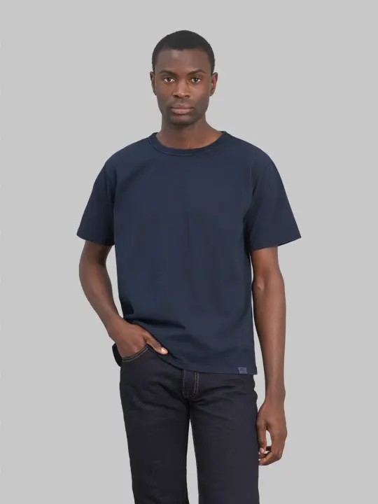 Studio D'Artisan 8136B USA Cotton T-Shirt Dark Indigo