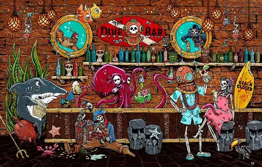 Last Call Canvas Print - Bar Closing Time Art by David Lozeau