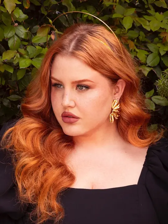 FINAL SALE - Fan Leaf Earrings in Gold