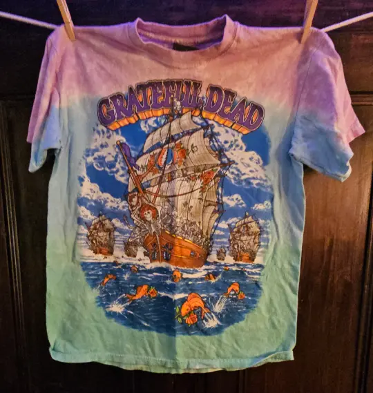Grateful Dead tie dye Ship of Fools reprint t-shirt, L