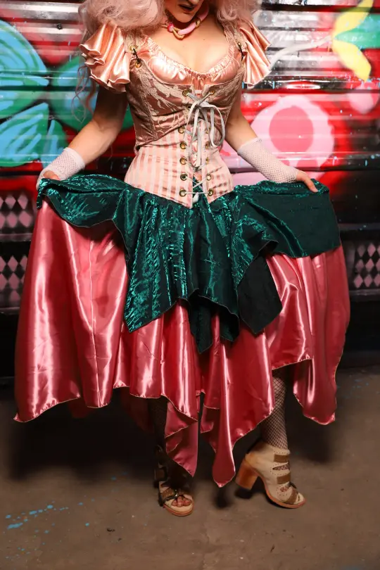 Mini Fairy Skirt in Emerald Crushed Shimmer - The Darling Dolly Collection