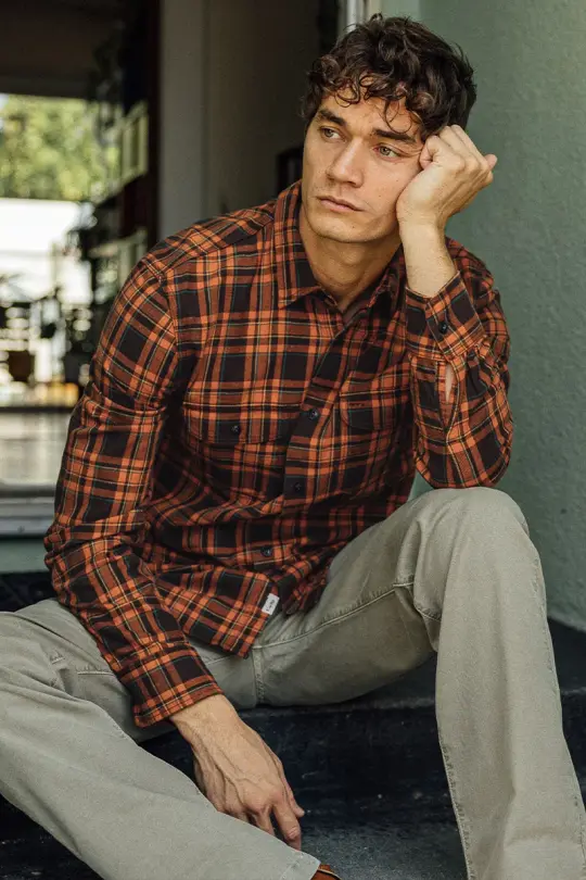 The Brace Vintage Nep Plaid -Sunset