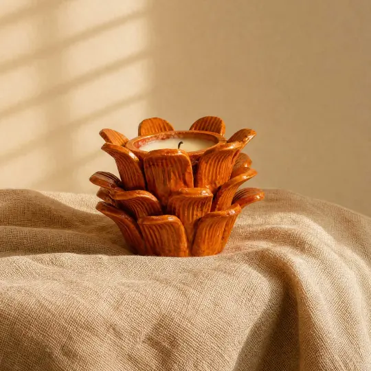 Barro Vidriado Piñado Votive Holder