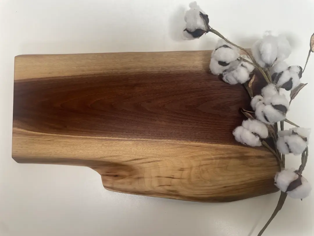 23LAM01 - Dual Live Edge Sappy Walnut Unique Natural Shaped Board
